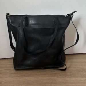 Madewell 	Zip-Top Medium Transport Tote TRUE BLACK